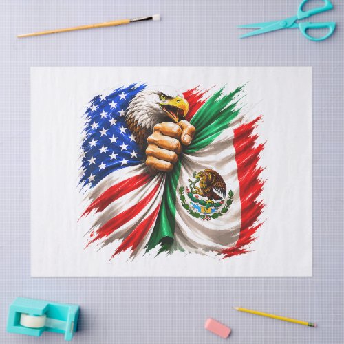 Hispanic Heritage Month USA Mexico Flag Tissue Paper