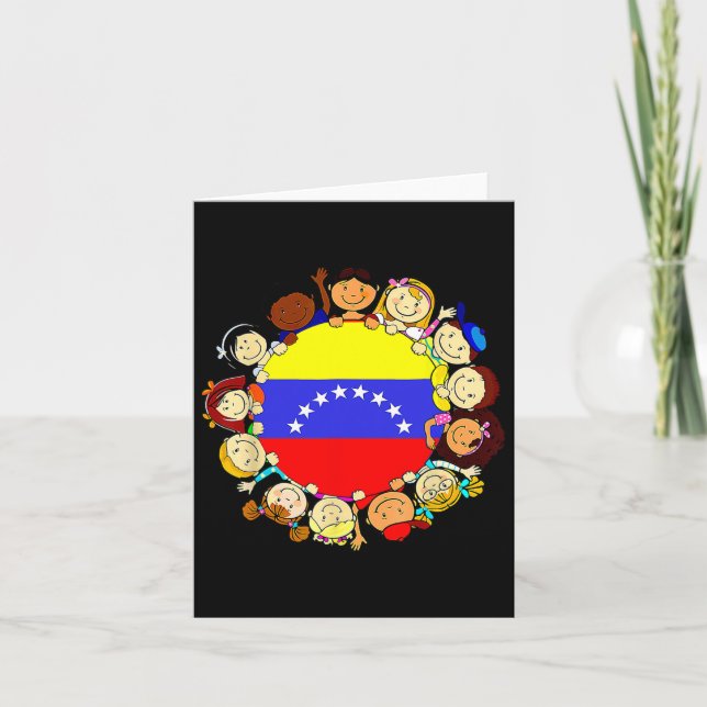 Hispanic Heritage Month Venezuela Kids Boy Venezue Card (Front)