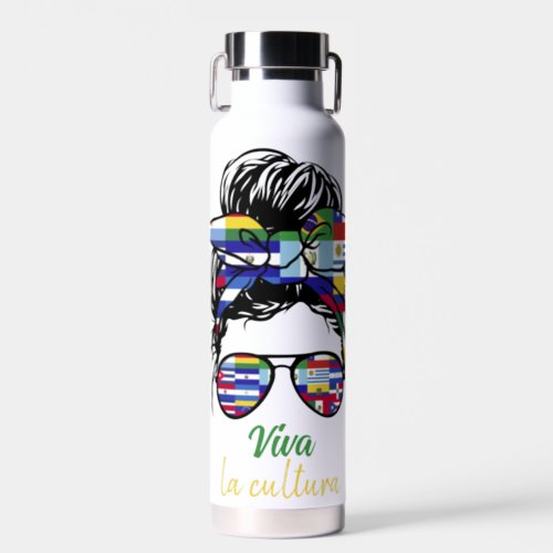 Hispanic Heritage Month Viva la cultura Water Bottle