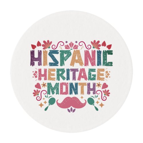 Hispanic Heritage Month Warm Colors  Edible Frosting Rounds