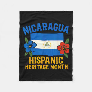 Hispanic Heritage Nicaragua National Month Nicarag Fleece Blanket