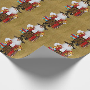 Hispanic Mexican Southwestern Texan Santa Claus Wrapping Paper