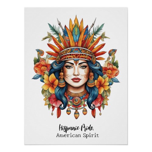 Hispanic Pride American Spirit Poster