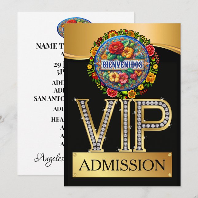 Hispanic Welcome VIP Admission Invitation (Front/Back)