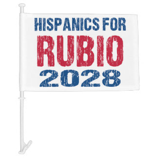 Hispanics for Rubio 2028 Car Flag