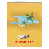 Hispaniola Map illustrated print. (Front)