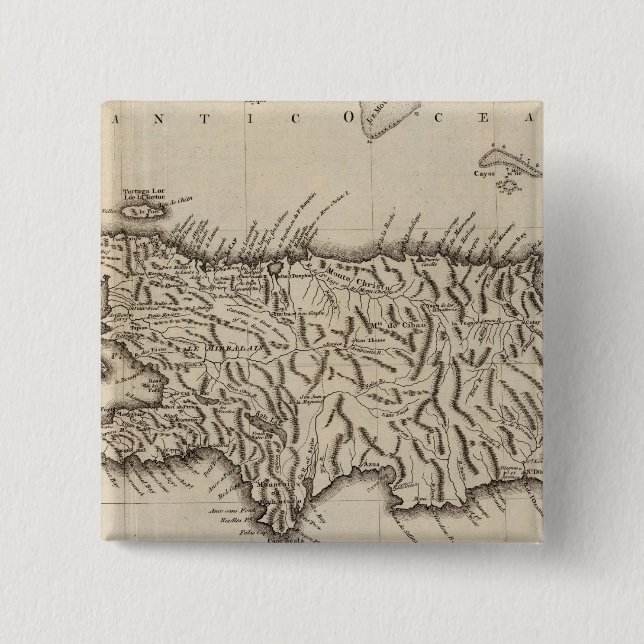 Hispaniola, St Domingo Button (Front)