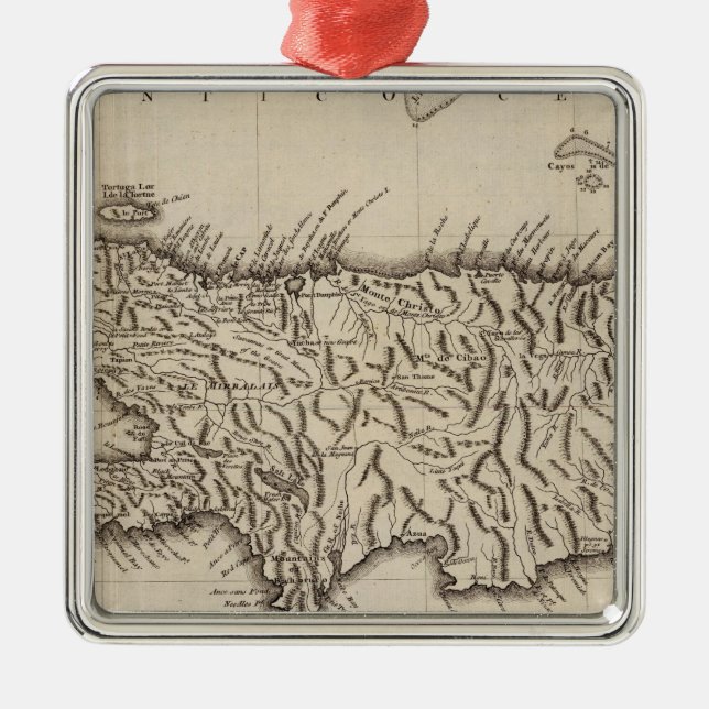 Hispaniola, St Domingo Metal Ornament (Front)