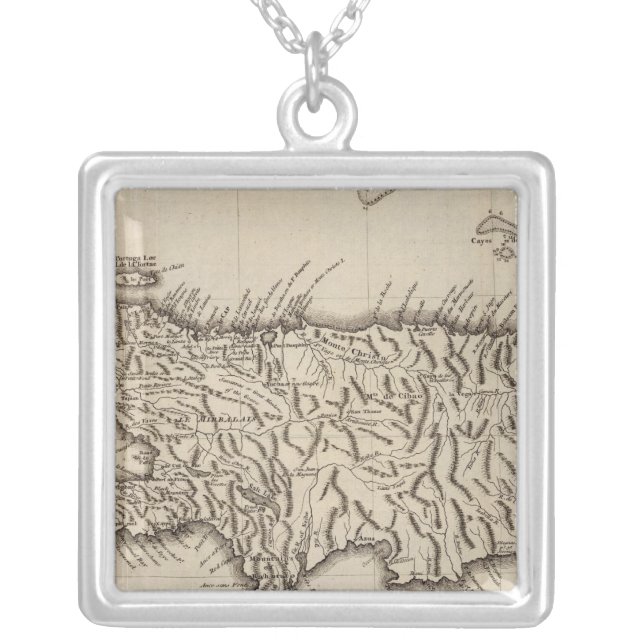 Hispaniola, St Domingo Silver Plated Necklace (Front)