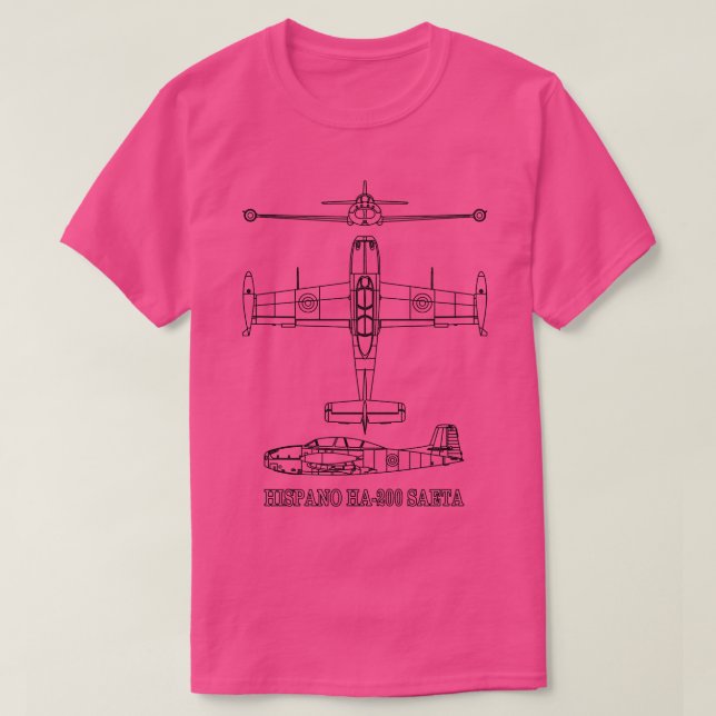 Hispano HA200 Saeta Spanish Jet Advanced Trainer P T-Shirt (Design Front)