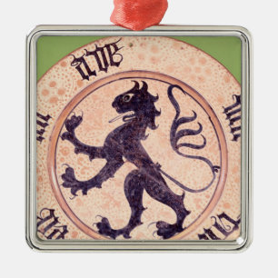 Hispano-Moresque dish, tin-glazed Metal Ornament