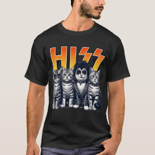 Hiss Cats Rock Kittens Rocking Music Cat Lovers T-Shirt