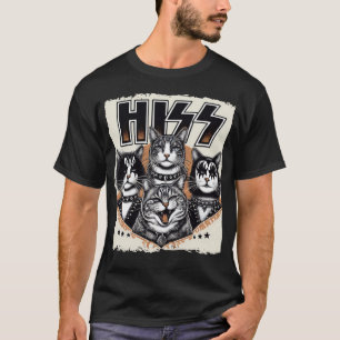Hiss Cats Rock Kittens Rocking Music Cat Lovers T-Shirt