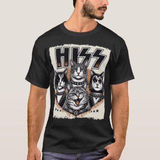 Hiss Cats Rock Kittens Rocking Music Cat Lovers T-Shirt