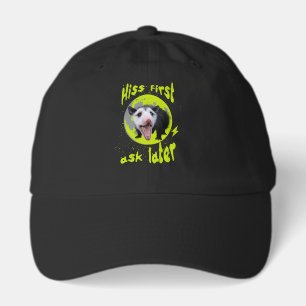 Hiss first, ask later Funny Opossum Hissing Hat