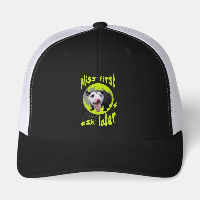 Hiss First Ask Later Funny Opossum Humor  (Front)