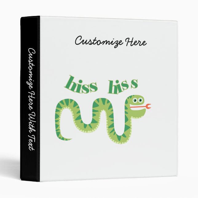 Hiss Hiss Snake 3 Ring Binder (Front/Spine)