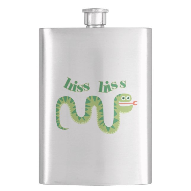 Hiss Hiss Snake Hip Flask (Front)