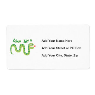 Hiss Hiss Snake Label