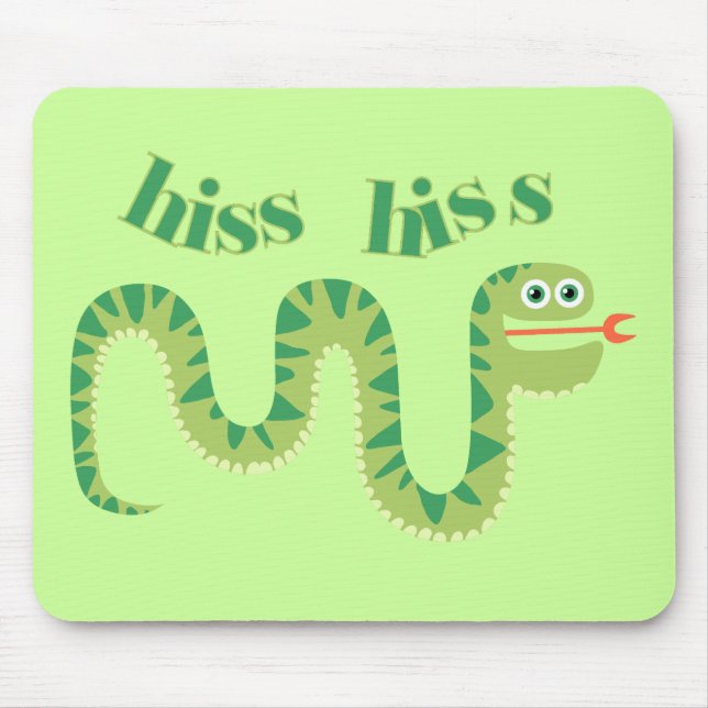 Hiss Hiss Snake Mouse Pad (Front)
