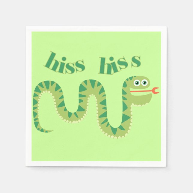 Hiss Hiss Snake Napkins (Front)