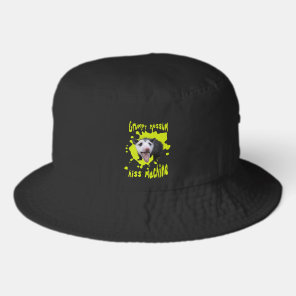 Hiss Machine Funny Grumpy Opossum Feral Humor Bucket Hat