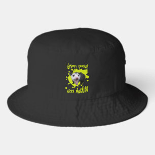 Hiss Machine Funny Grumpy Opossum Feral Humor Bucket Hat