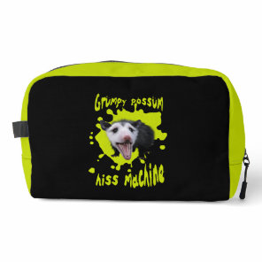 Hiss Machine Funny Grumpy Opossum Feral Humor Dopp Kit