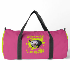 Hiss Machine Funny Grumpy Opossum Feral Humor Duffle Bag