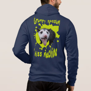 Hiss Machine Funny Grumpy Opossum Feral Humor Hoodie