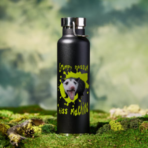 Hiss Machine Funny Grumpy Opossum Feral Humor Water Bottle