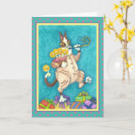 Hiss N&#39; Fitz Cat In Birthday Suit, Cake &amp; Candles Card at Zazzle