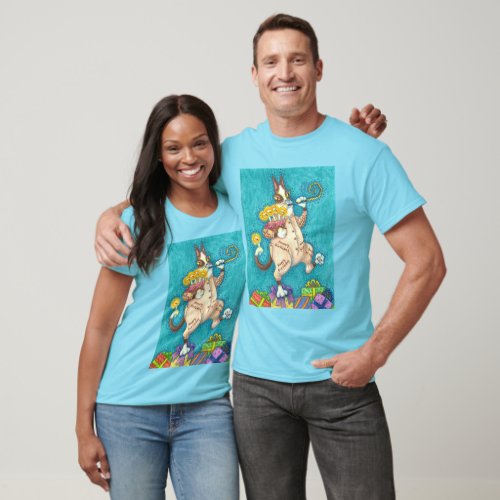 HISS N FITZ CAT IN BIRTHDAY SUIT CAKE  CANDLES T_Shirt