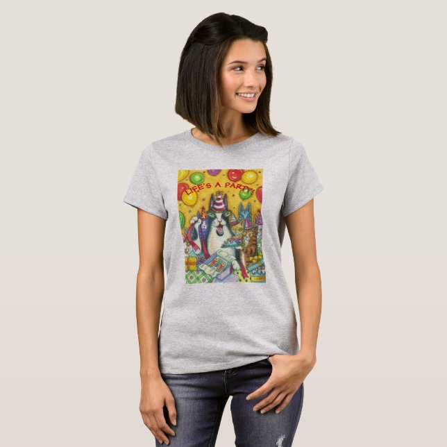 Hiss N' Fitz CAT PARTY BASIC T-SHIRT Customize (Front Full)