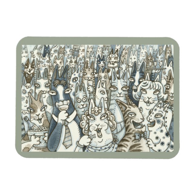 Hiss N' Fitz CAT PARTY MAGNET *Customize (Horizontal)