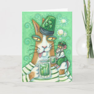 Hiss N' Fitz Cat ST. PATRICK'S DAY CARD *Customize