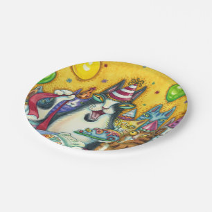 HISS N' FITZ CATS, KITTENS, MICE, FUNNY BIRTHDAY PAPER PLATES