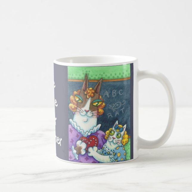 Hiss N' Fitz Teacher's Pet VALENTINE CAT MUG (Right)