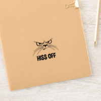 Cute angry cat hissing No.' Sticker