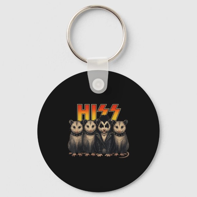 Hiss Possum Rock Band Costume Halloween Party Wear Keychain (Front)