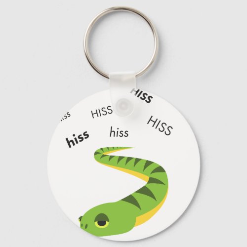 Hiss Snake Cute Emoji Keychain