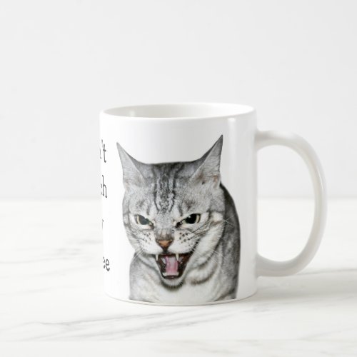 Hissing cat coffee mug