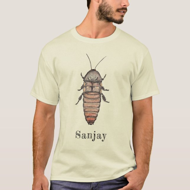 Hissing Cockroach Name T-Shirt (Front)