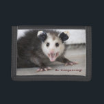 Hissing Opossum No Trespassing Photo Wallet<br><div class="desc">Humorous baby opossum photo hissing wallet with the customizable text No trespassing!</div>