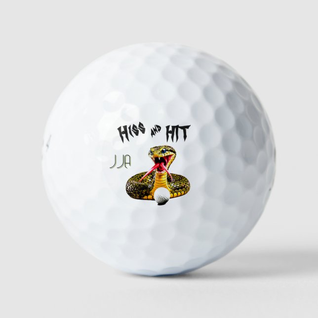 Hissing Snake - Golfer's Gift  Golf Balls (Front)