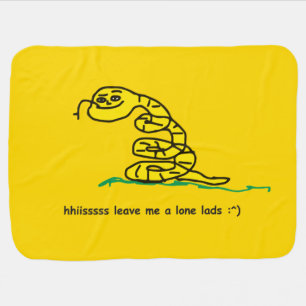 Hisssss Leave Me Alone Lads Gadsden Parody Baby Blanket