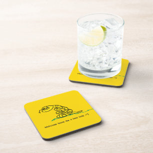 Hisssss Leave Me Alone Lads Gadsden Parody Beverage Coaster