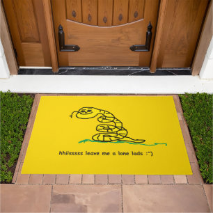 Hisssss Leave Me Alone Lads Gadsden Parody Doormat