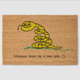 Hisssss Leave Me Alone Lads Gadsden Parody Fiber Doormat