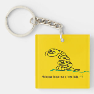 Hisssss Leave Me Alone Lads Gadsden Parody Keychain